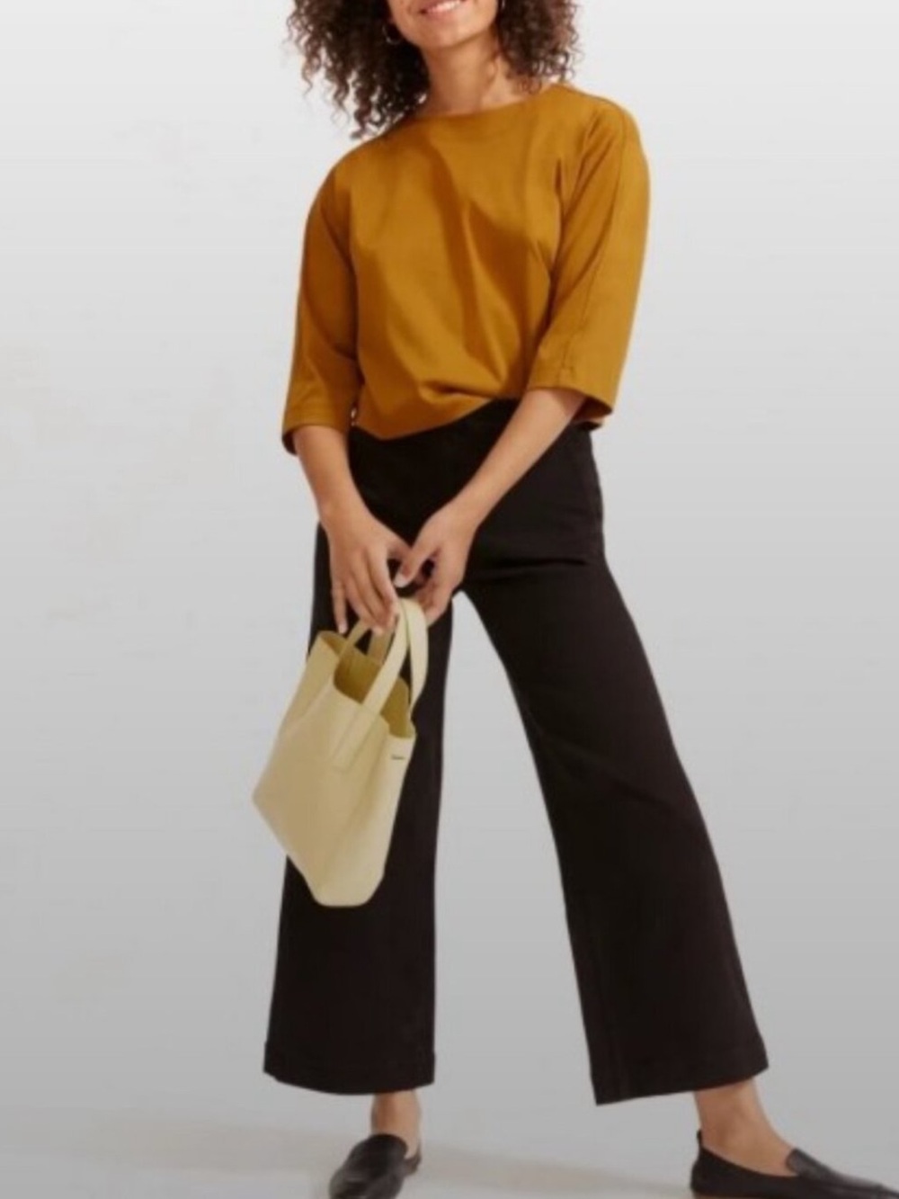 Everlane The Wide Leg Cropped Jeans Size 2 Black